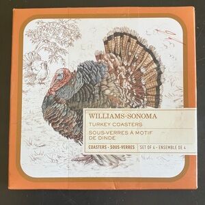 Williams Sonoma Multicolor Turkey Coasters